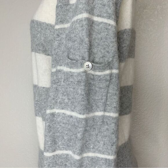 Liz Claiborne Collection Lambswool Angora Rabbit Blend Striped Sweater - Picture 5 of 11
